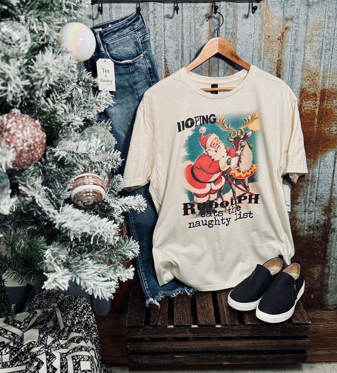 Hoping Rudolph Graphic T-Shirt