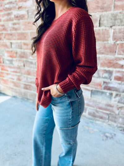 Raine Waffle Sweater