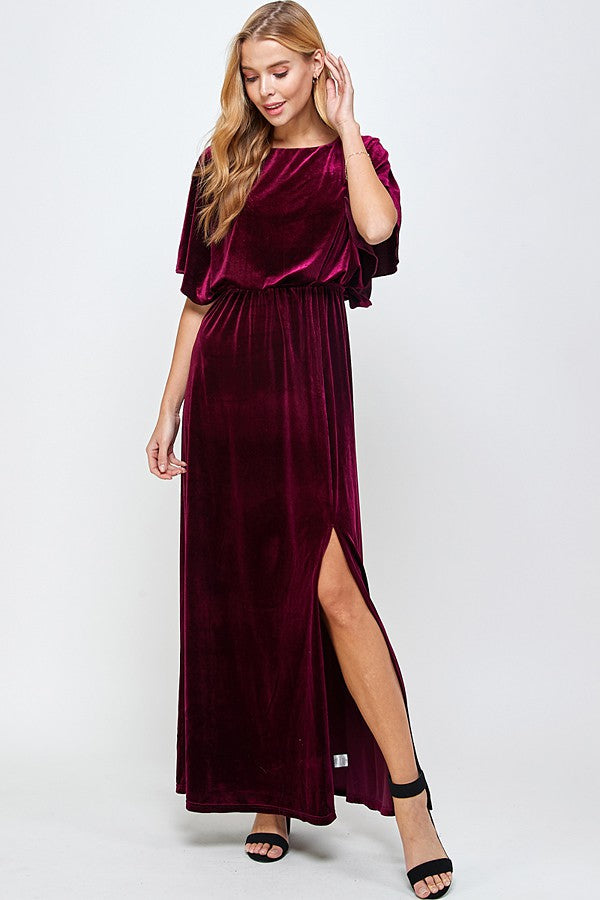 Date Night Velvet Maxi Dress