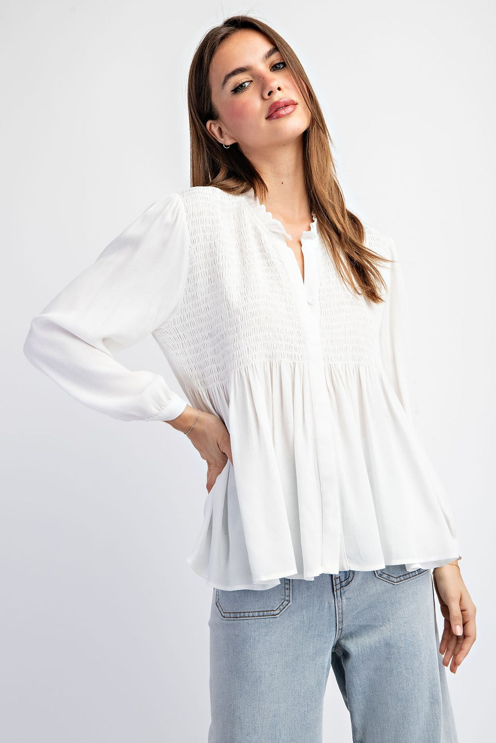 Mabel V-neck Blouse