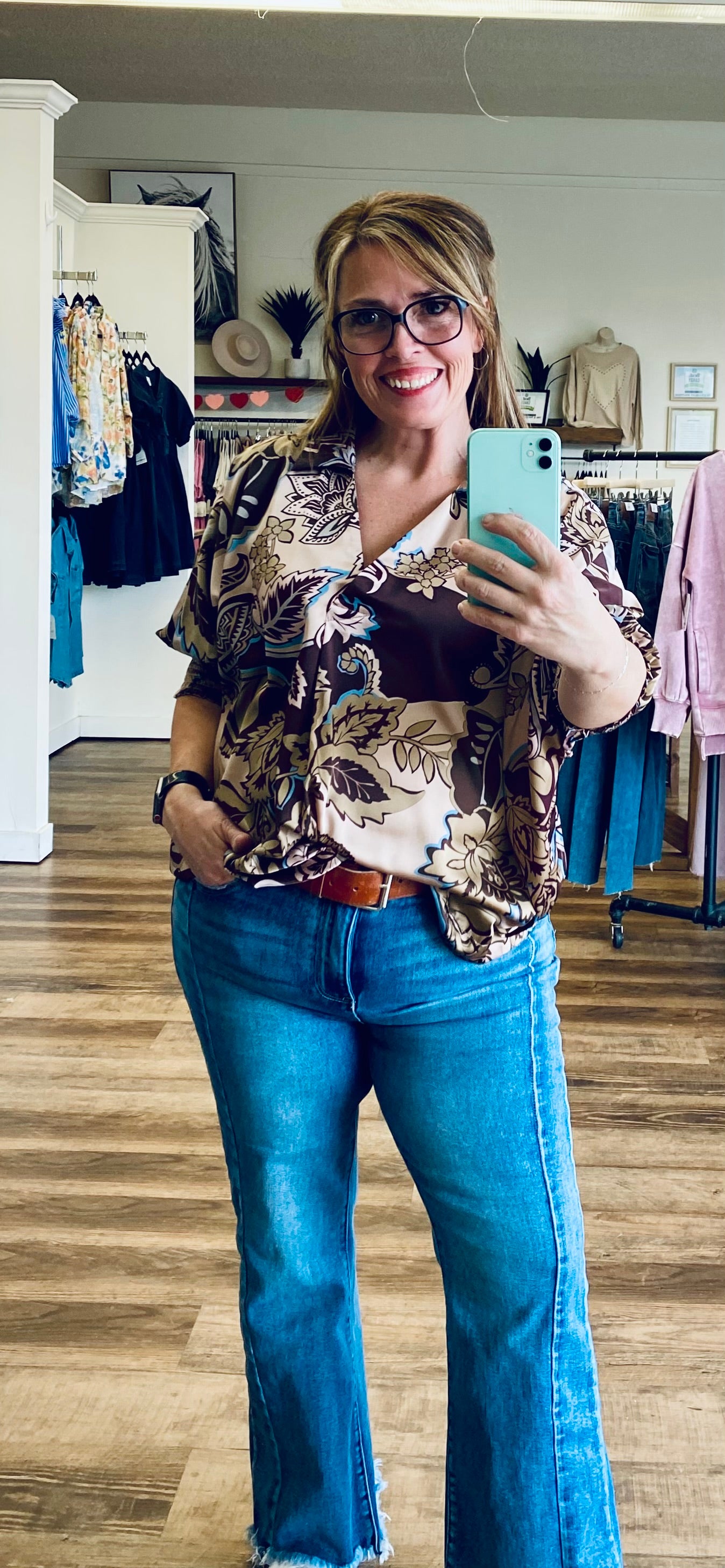 Satin Paisley Blouse